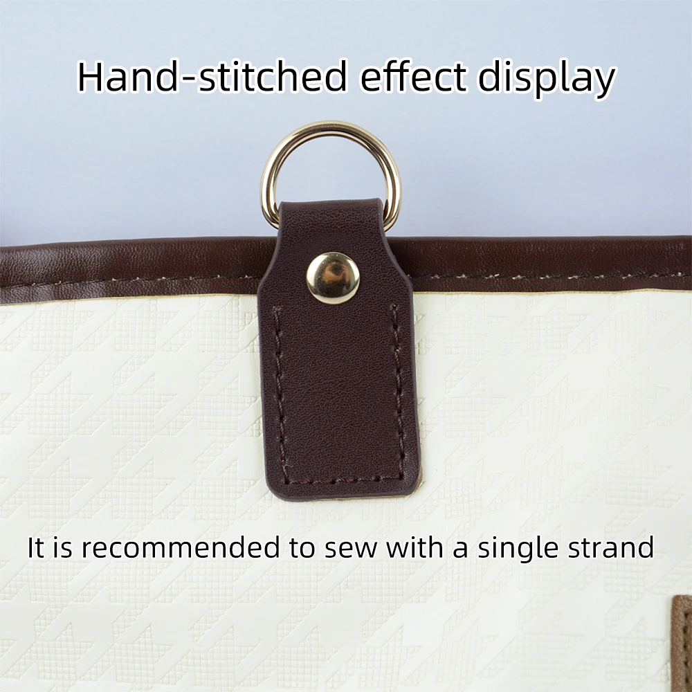 Hand Sewn Genuine Leather DIY Square Head Bag Pieces Replacement Strap Connectors Bag Buckle Accessories