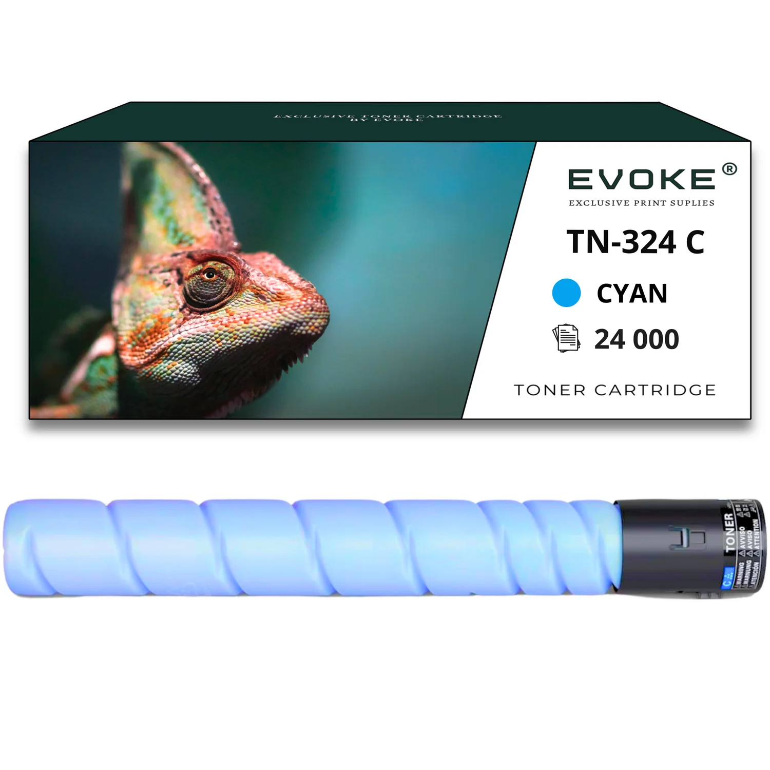 Evoke Compatibele Toner voor Konica Minolta Tn-324C Tn324C Tn-324 Tn324 Cyaan 26000 Pagina's C258 C308 C368