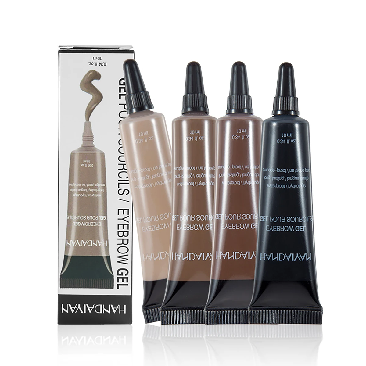 Creme de sobrancelha líquido não borrado impermeável, estilo duradouro, sem cheiro, creme de sobrancelha selvagem