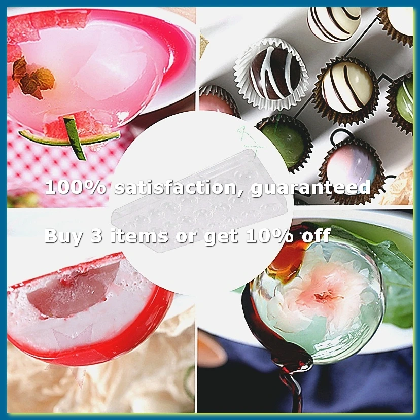 24 Holes Semi Sphere Chocolate Mould Polycarbonate Chocolate Bar Mold Half Ball Candy Maker Mold Bakeware-A27I