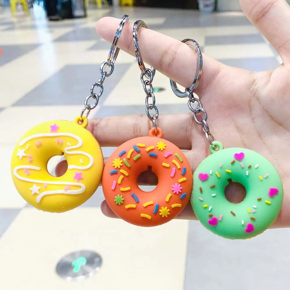 Kreative Cartoon Ornamente hängen Anhänger Schlüssel Anhänger Schlüssel ring Donut Schlüssel bund Tasche Dekoration