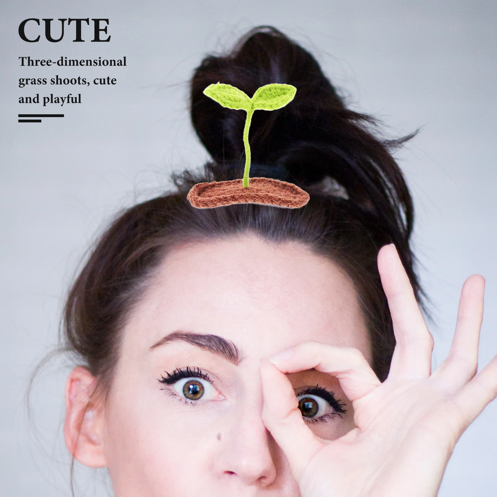 

4Pcs Bean Sprout Hair Clips Cute Hair Accessories Unique Woven Plant Sprout Clips for Party Stage Performance