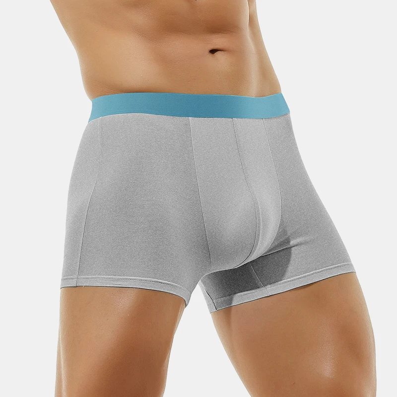 Roupa interior masculina, cuecas boxer finas de verão de algodão masculino, shorts boxer modais esportivos de tamanho grande para meninos