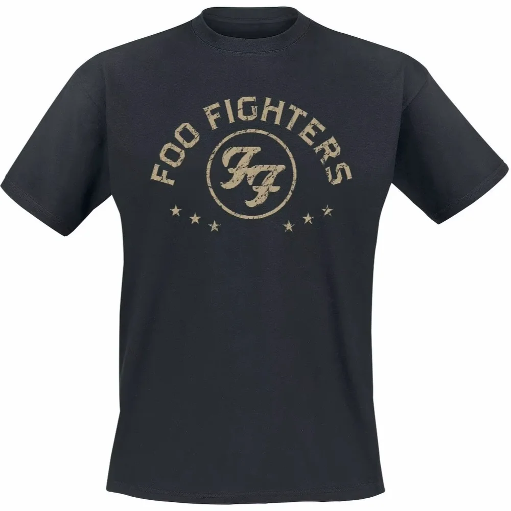 

Men's T-Shirt with Foo Fighters Harajuku Vintage Logo Oversized Top with Creative Inspired Graphics featuring Rock Art Fans