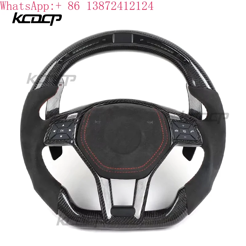 

Fit for C CLA W204 C63 W212 W218 W207 W172 SLK W217 GLK W205 G63 G65 X190 GTS A45 W213 GLA GLB Carbon Fiber Steering Wheel