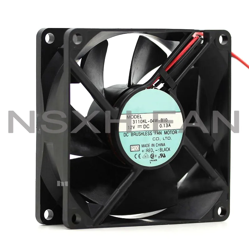 NEW 3110KL-04W-B10 8025 8CM 12V 0.13A 2Lines Ball Bearing Cooling Fan