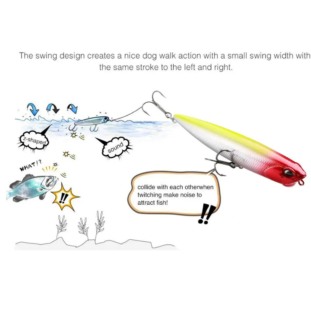 Plovoucí tužka lákat 10mm 14g cestička pes vodní hladina povrch popper chvění pro pstruh obecný potoční bas štika rybaření