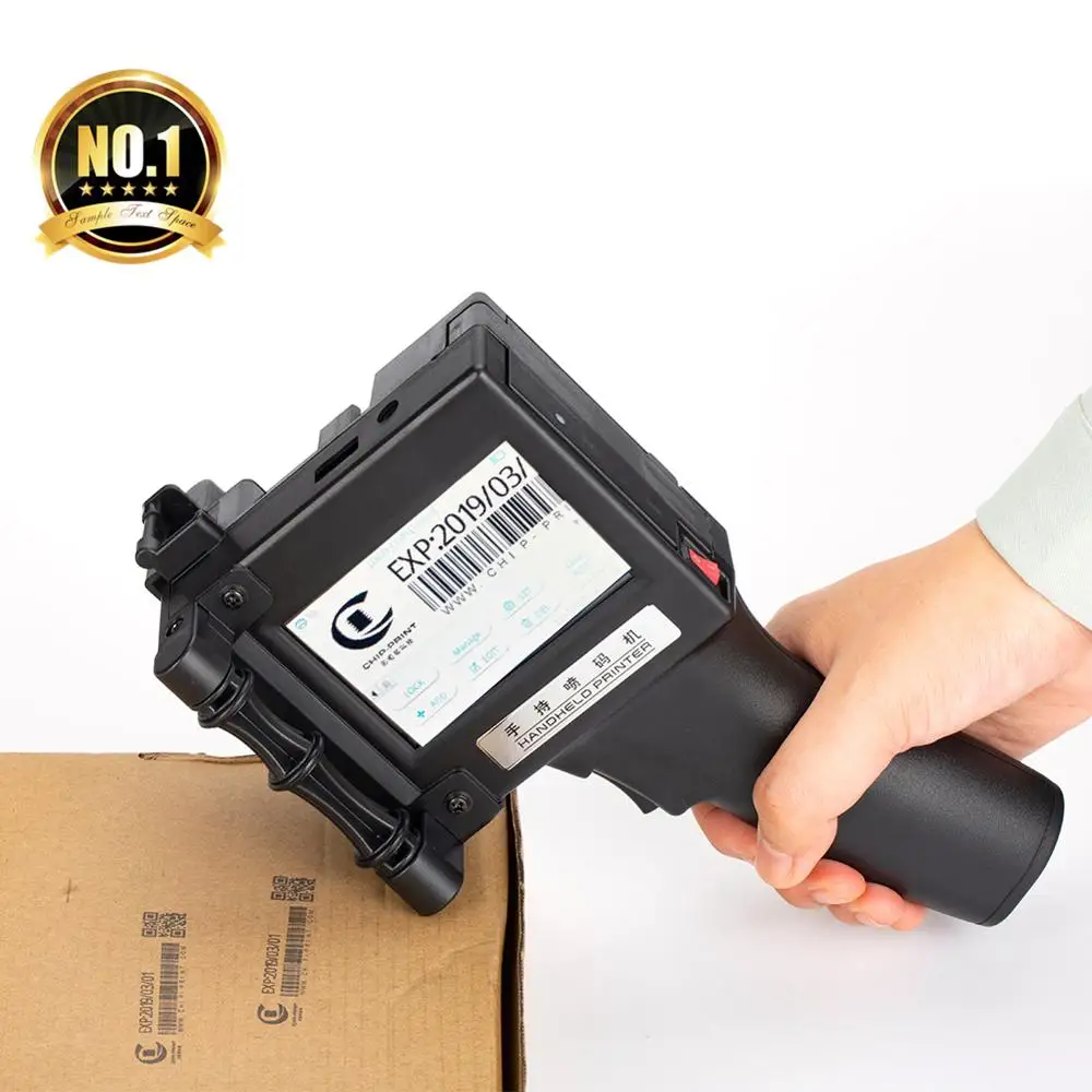 Factory Price HandHeld Inkjet Printer For English Number Qr Bar code Expire date,  300/600dpi eco solvent handheld printer