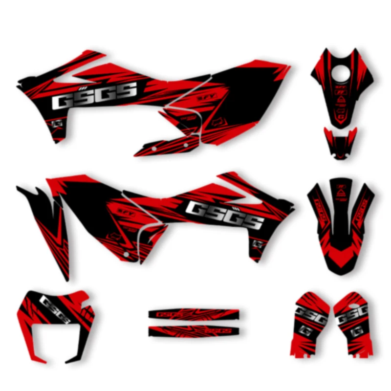 

SPACE Custom Motorcycle Graphics For KTM 2022 2023 2024 SM 700 ES 700 Decal Stickers Kits 002
