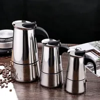 100-450ML Household Stainless Steel Coffee Pot Italian Moka Pot Coffee Pot Cross-border Hot-selling European Espresso Utensils
