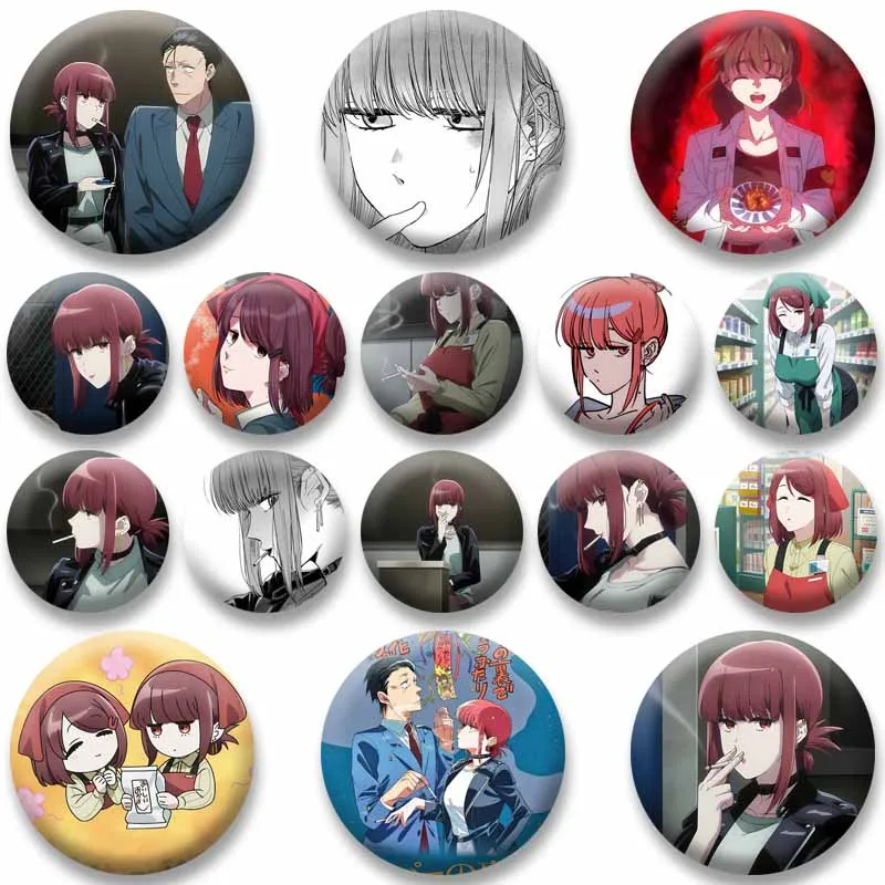 Anime Smoking Behind The Supermarket with You Button Pins Round Badge Backpack Clothes Hat Jewelry Accessories Lapel Brooch Gift