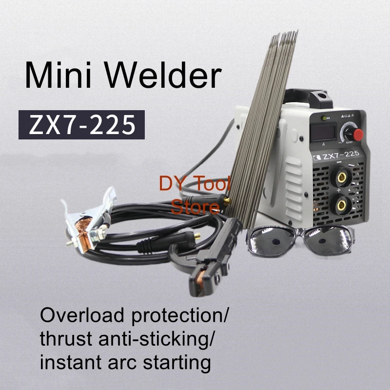 Mini household 220V manual welding DC micro inverter ZX7-225 welding machine 2.5-3.2 electrode