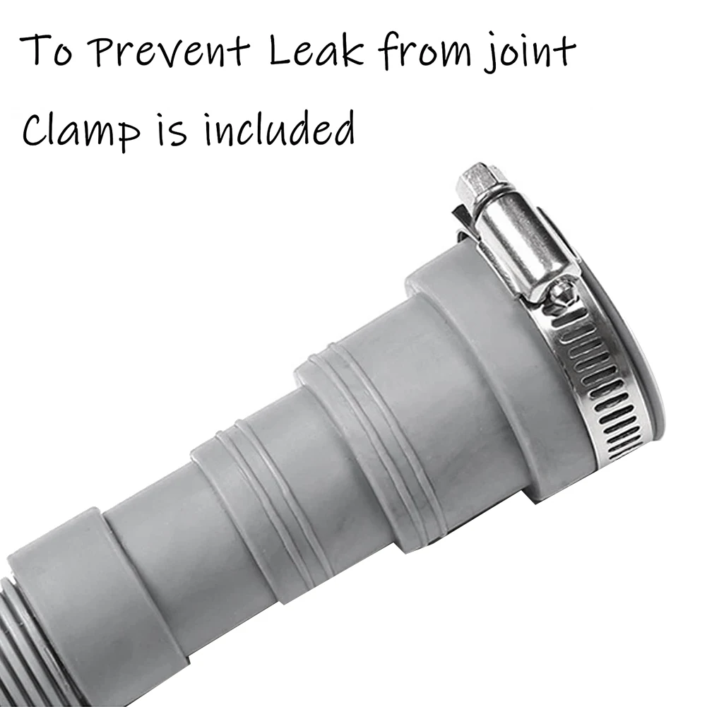 مجموعة تمديد خرطوم الصرف ABKR خرطوم الغسالة العالمي بطول 13 قدمًا، يتضمن موصل خرطوم القوس ومشابك خرطوم خراطيم الصرف