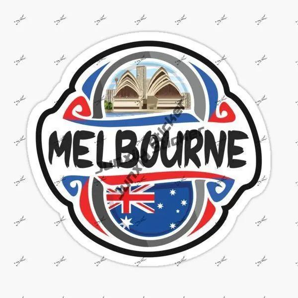 

Melbourne Australia Sticker Melbourne Australia Flag Badge Travel Souvenir Stamp Seal Decal for SUV Car Laptop Bumper Truck
