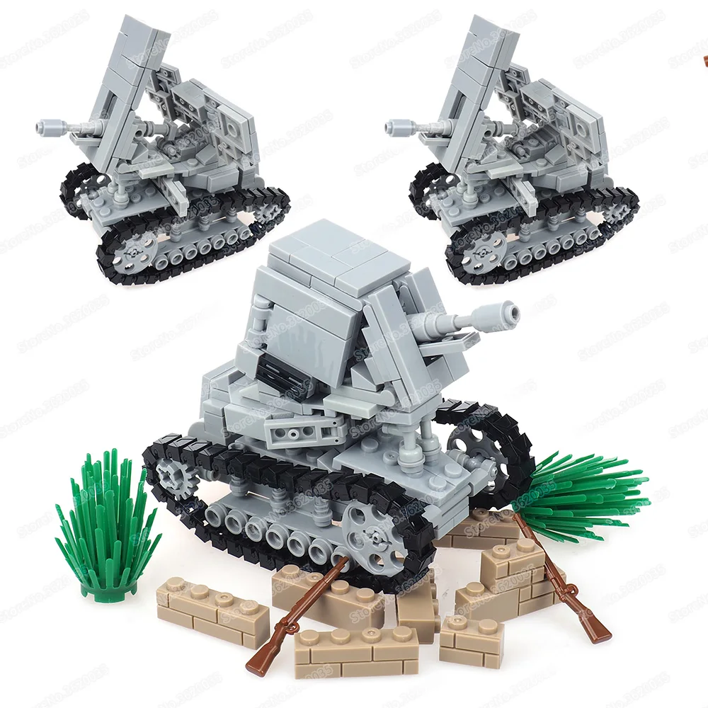 Military World Of Tanks SU18 Self-propelled Artillery Building Block Assemble WW2 Figures War Weapons Model Child Gift Boy Toy