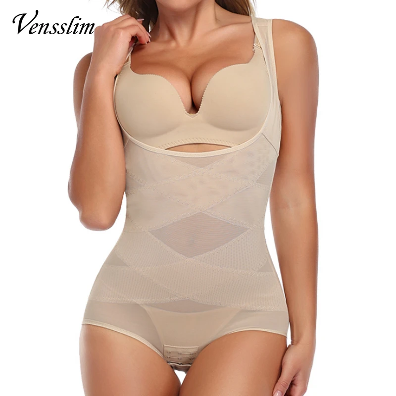 Vensslim Full Body Shaper Women Waist Trainer Slimming Enhanced Tummy Control Underwear Flat Belly Corset Bodysuit Shapewear