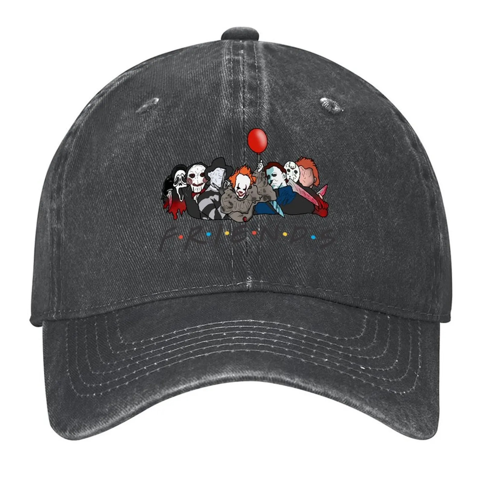 

Horror Movie Friends Baseball Cap custom caps fishing caps man sun caps Streetwear Women Hats Men's