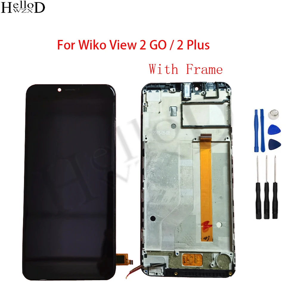 LCD display For Wiko View 2 Go / View 2 Plus LCD Display With Frame Touch Screen Digitizer Sensor Panel Assembly