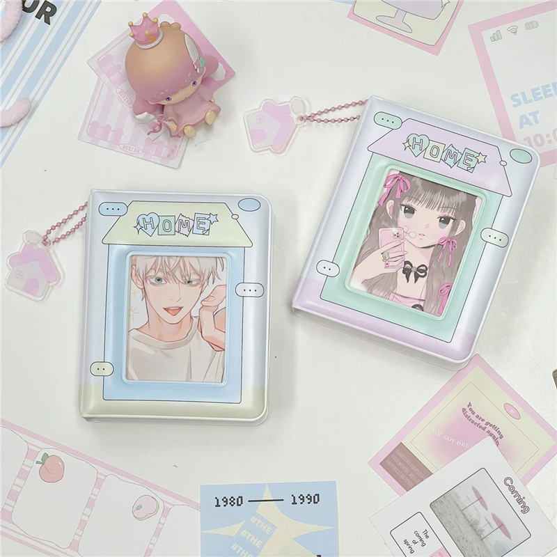 House Square Model Card Case Single Compartment Photo Album Stargazer Small Card Three Inch ID Storage Name Card Book