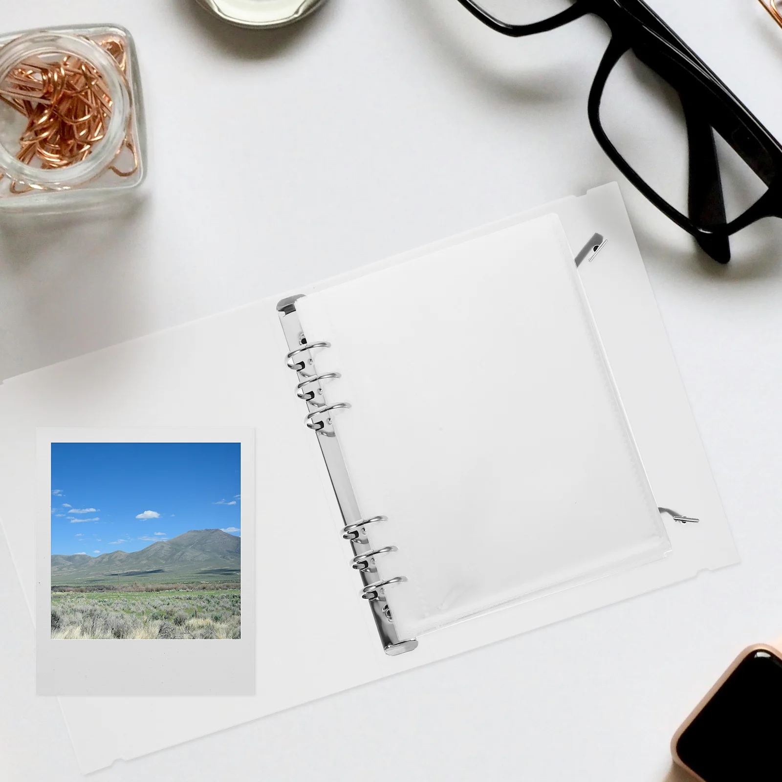 

1 Set A5 Photo Card Binder Transparent Pp Waterproof For Kpop Photocards Recipe Cards Flash Drives Business Photos Storage Album