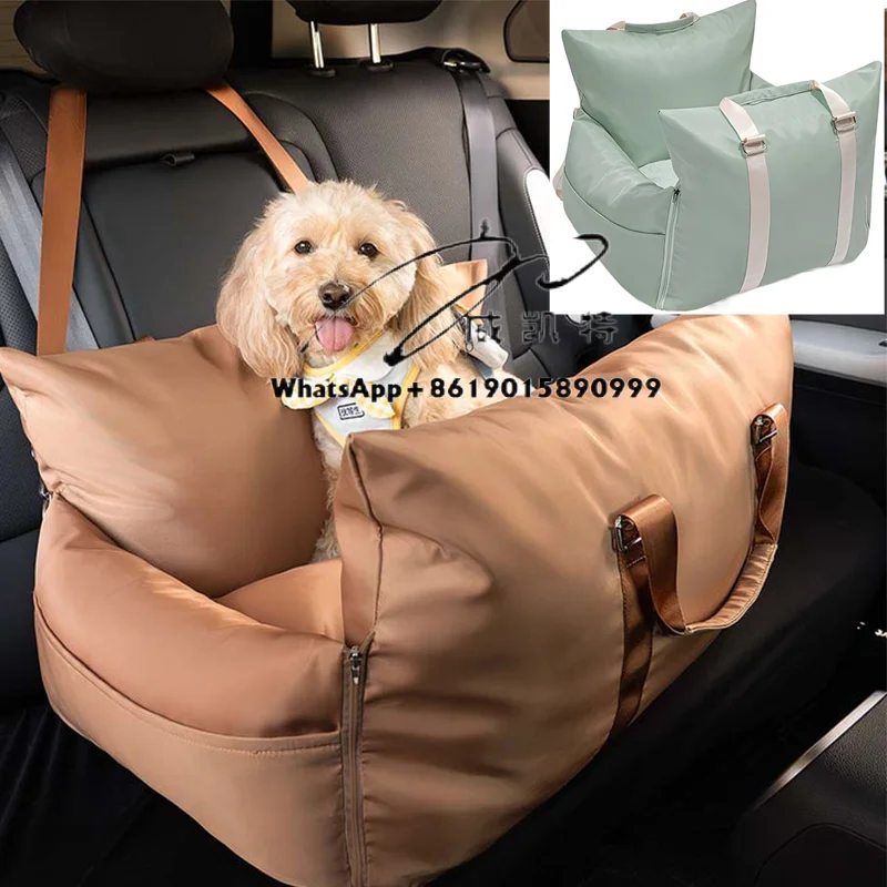 

Washable Waterproof Portable Handle Pet Backseat Cat Dogs Booster Seat for Car Puppy Travel Carrier Bed