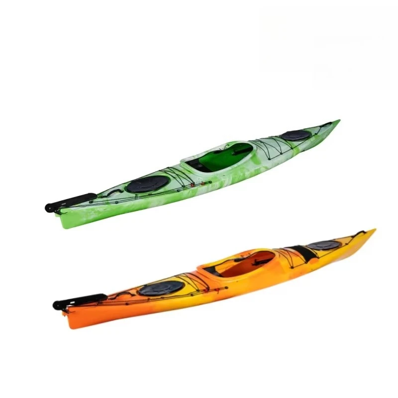كاياك البحر للجلوس لشخص واحد، زورق بلاستيكي 3.6 م-4.8 م للتجول لمسافات طويلة والسباق على نهر البحيرة والمحيط