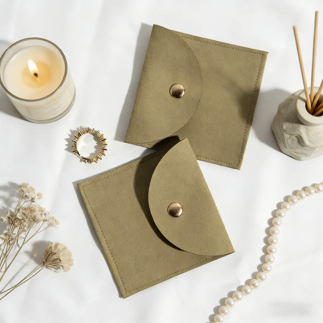 

Элегантные бархатные мешочки из микрофибры для украшений, 5 шт., с золотой кнопкой, мягкие чехлы для всех видов ювелирных изделий, для хранения и подарочной упаковки