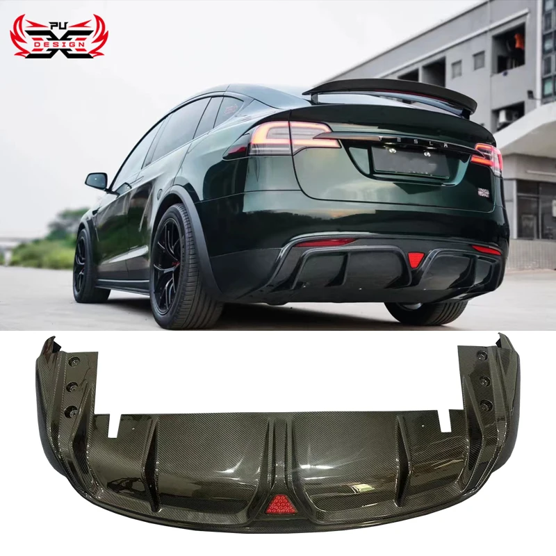 

Wholesale C Style Rear Diffuser Rear Bumper Carbon Fiber Car Body Kit for Tesla Model X Plaid 2021-2023