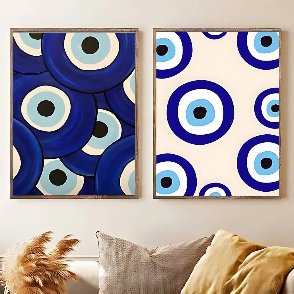 ملصق فني على شكل عين الشر بدون مؤطرة ملصق كرافت نادي بار ورق عتيق ملصق جداري فني ملصقات دراسة غرفة النوم