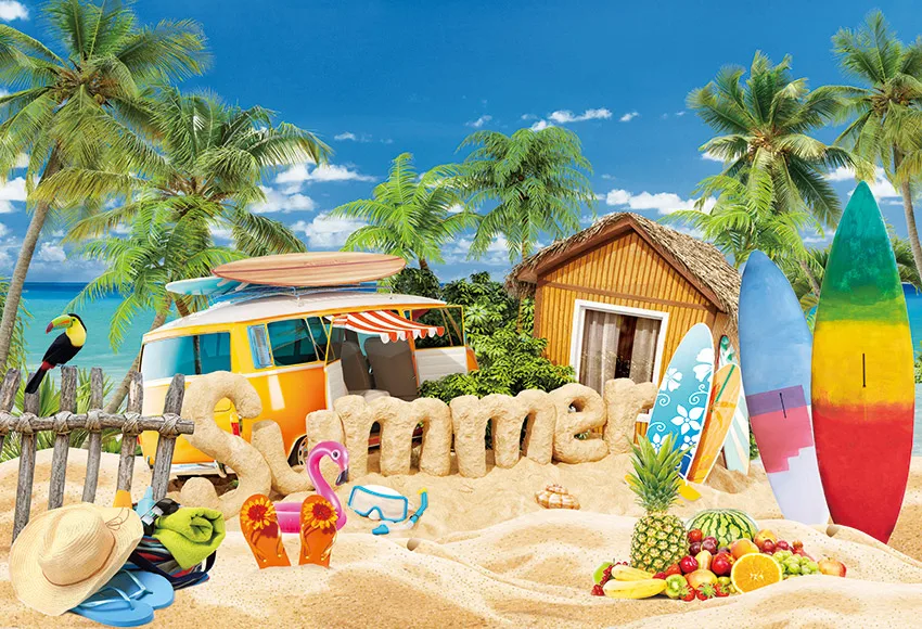 صور دعائم صيفية للتصوير الفوتوغرافي من Mehofond صور خلفية للاستوديو وصورة خلفية لأشجار جوز الهند في هاواي