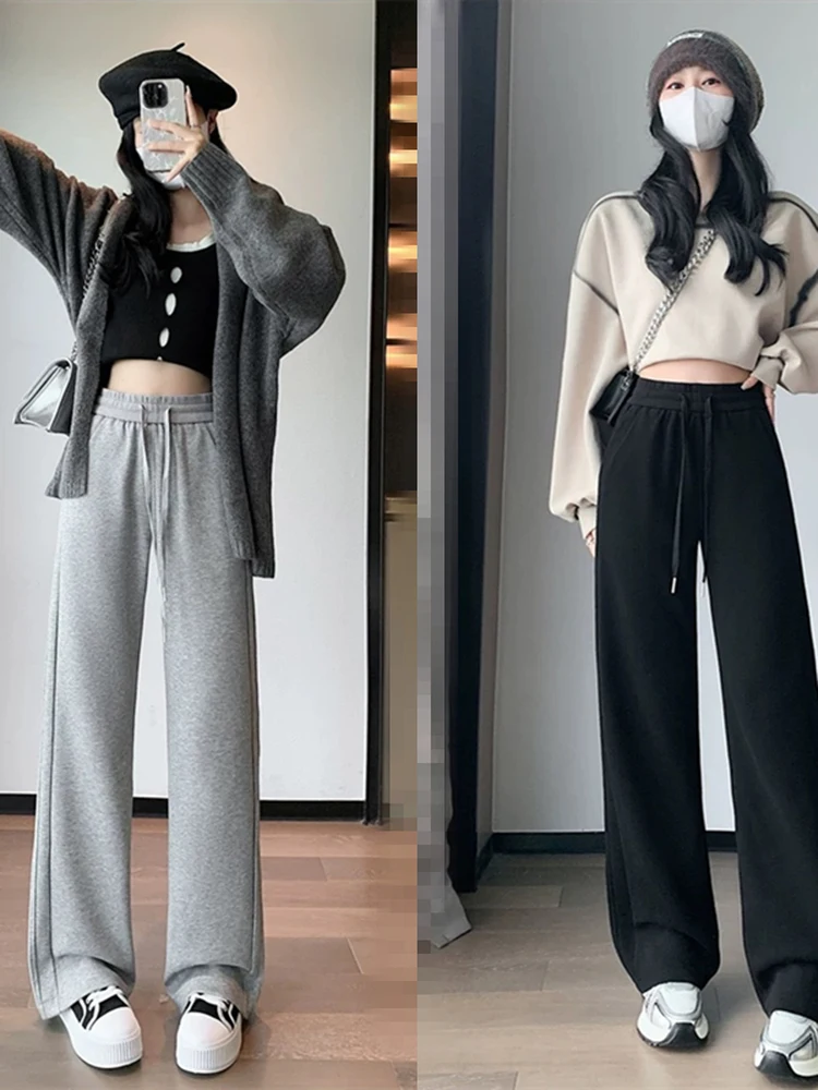 

Женские брюки-бананы с высокой талией, широкие, свободные, повседневные, прямого кроя, для весны и лета, больших размеров, стройнящие, скрывающие недостатки фигуры