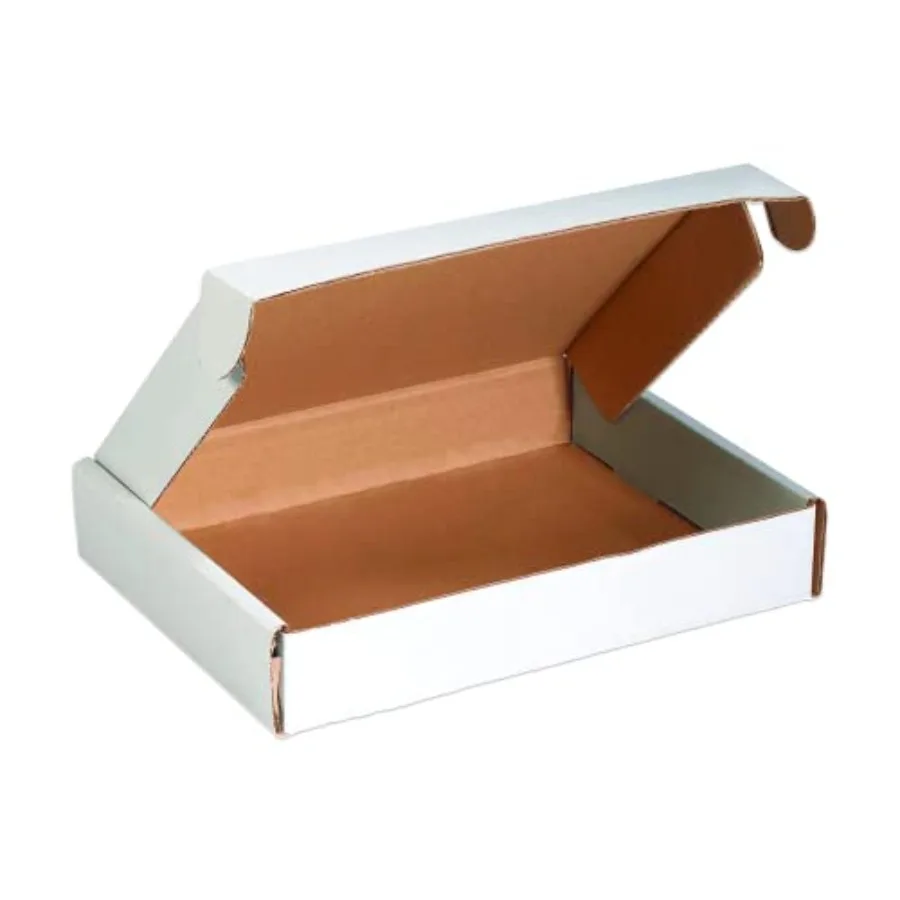

Картонные почтовые коробки BFMFL1292 Deluxe Literature, 12 1/8 x 9 1/4 x 2 дюйма, гофрированные, с вырубленными элементами, большие, белые, для отправки почты.