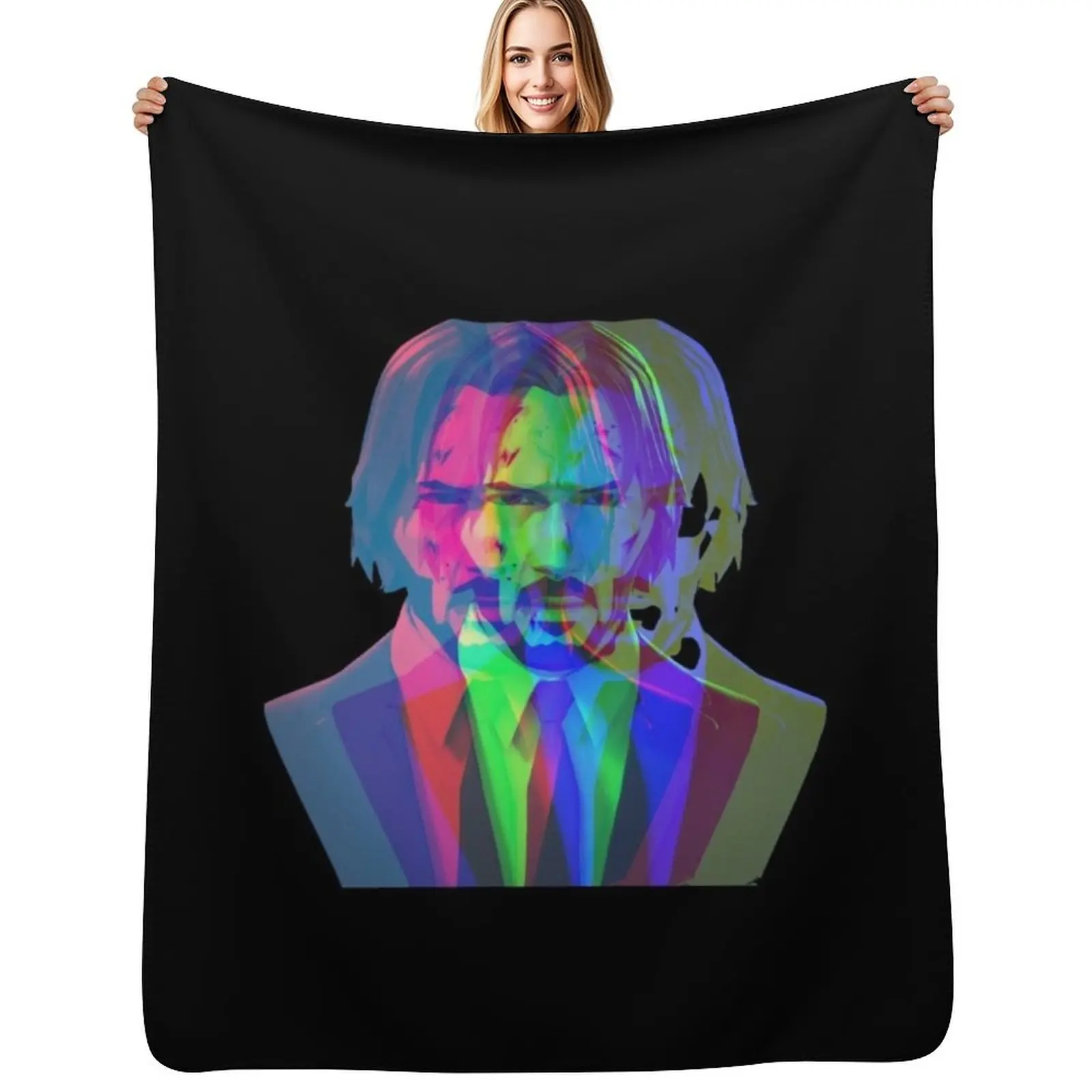 

HELLO MY NAME IS Baba yaga / NAME TAG JOHN WICK Throw Blanket Vintage Bed covers warm winter anime Blankets
