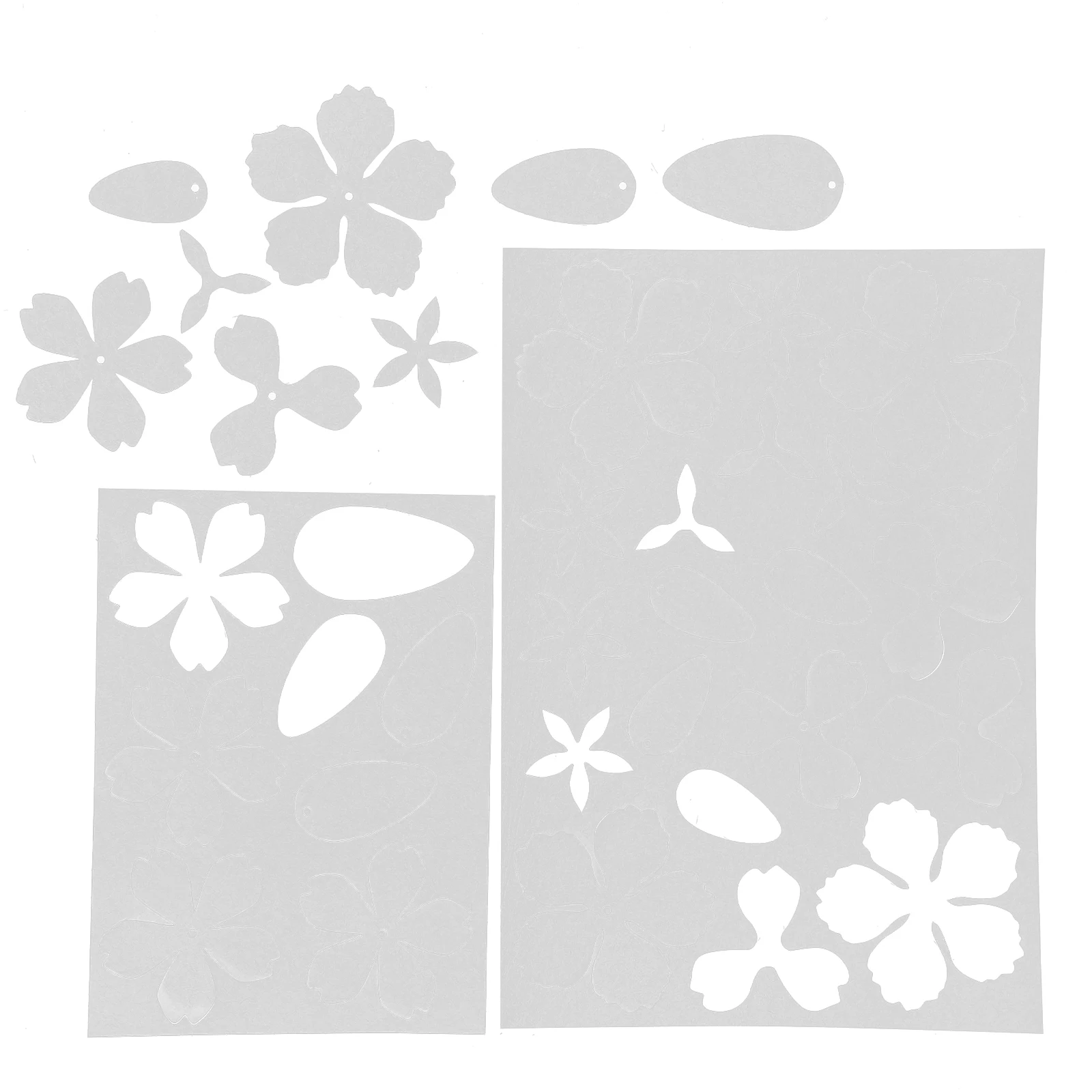 

2 Pcs Accessories Begonia Flower Hot Shrinkage Bops Heat Shrinkable Film Embellishments