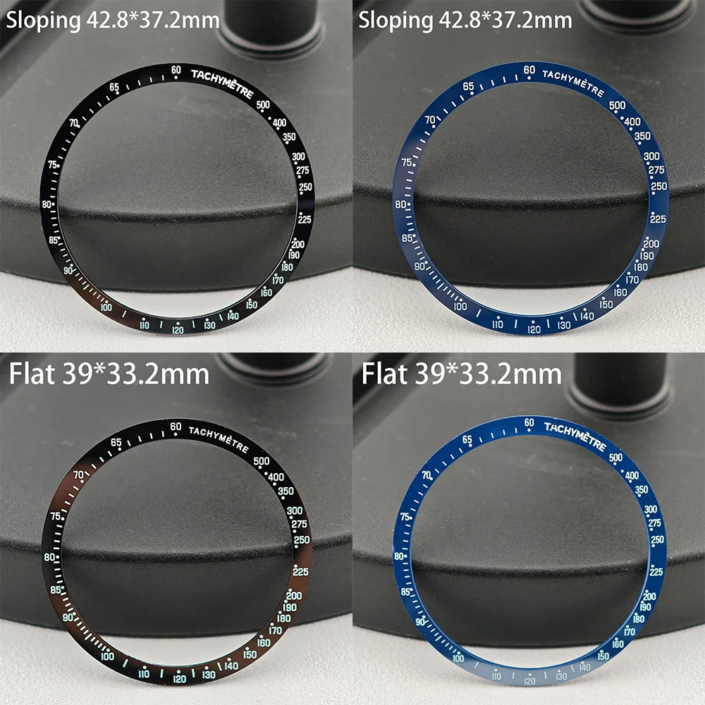 

39-42mm Flat Or Sloping no Luminous Ceramic Bezel Insert Replacement of watch accessories High quality ceramic bezel black/Blue
