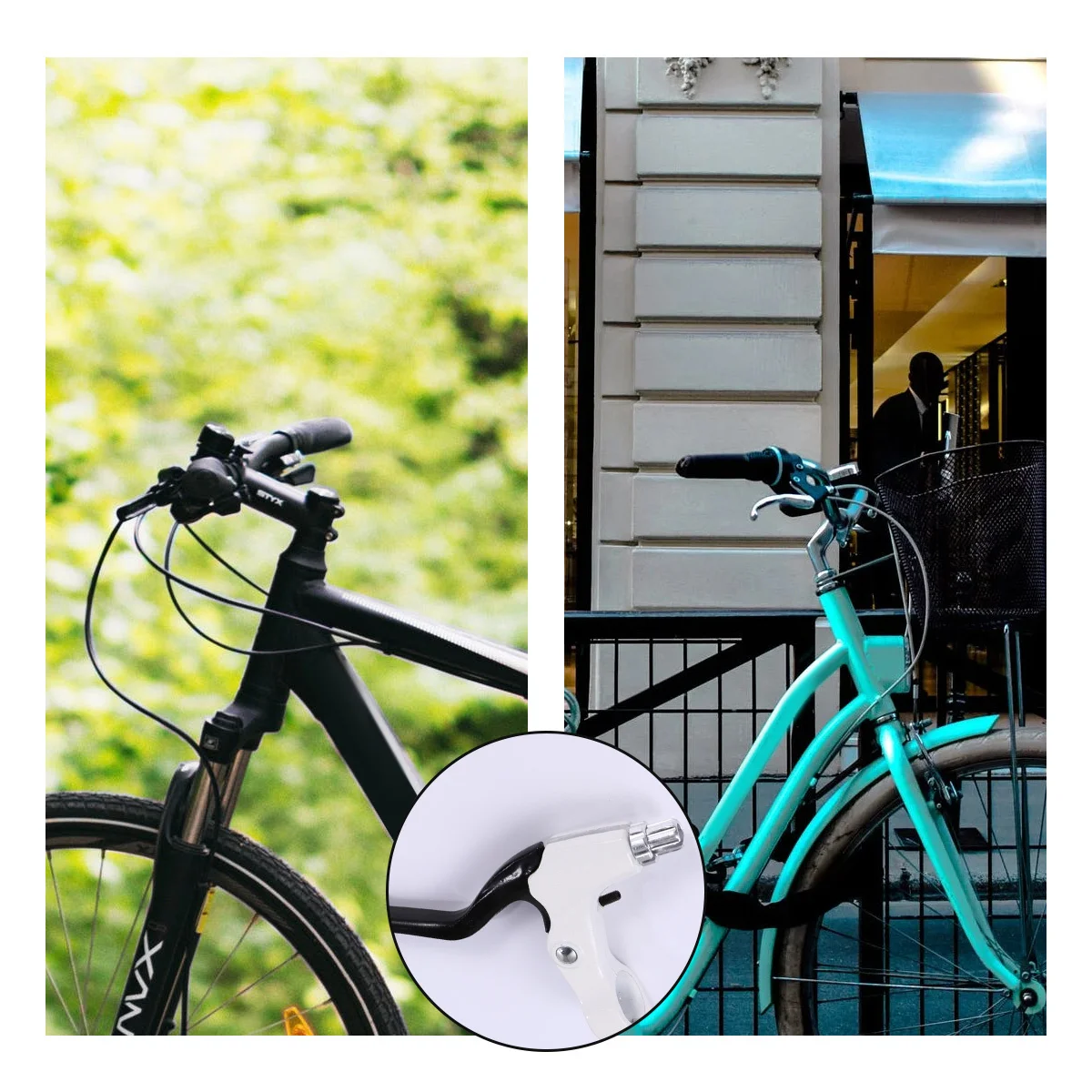 زوج واحد من عتلات الفرامل لمقود الدراجة الجبلية، أجزاء ركوب الدراجات المصنوعة من خليط معدني خفيف الوزن ومتين، ملحق، رافعة الفرامل، دراجة الطريق #1