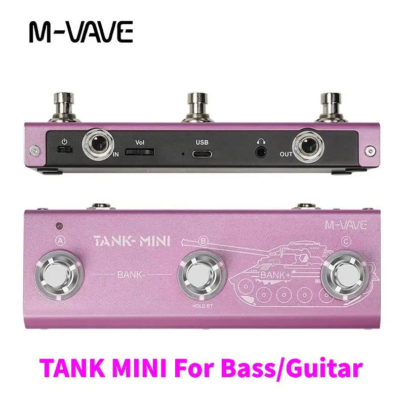 M-vave-guitarマルチペダルギター,tank-gギター,36プリセット,9