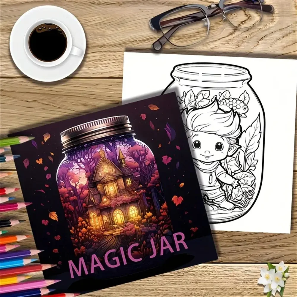 Imagem -05 - Colorido Art Coloring Book Papel Atualizado Original Livros de Papel Espessado a Candy Bone Birthday Party Gift Feriado 22 Páginas