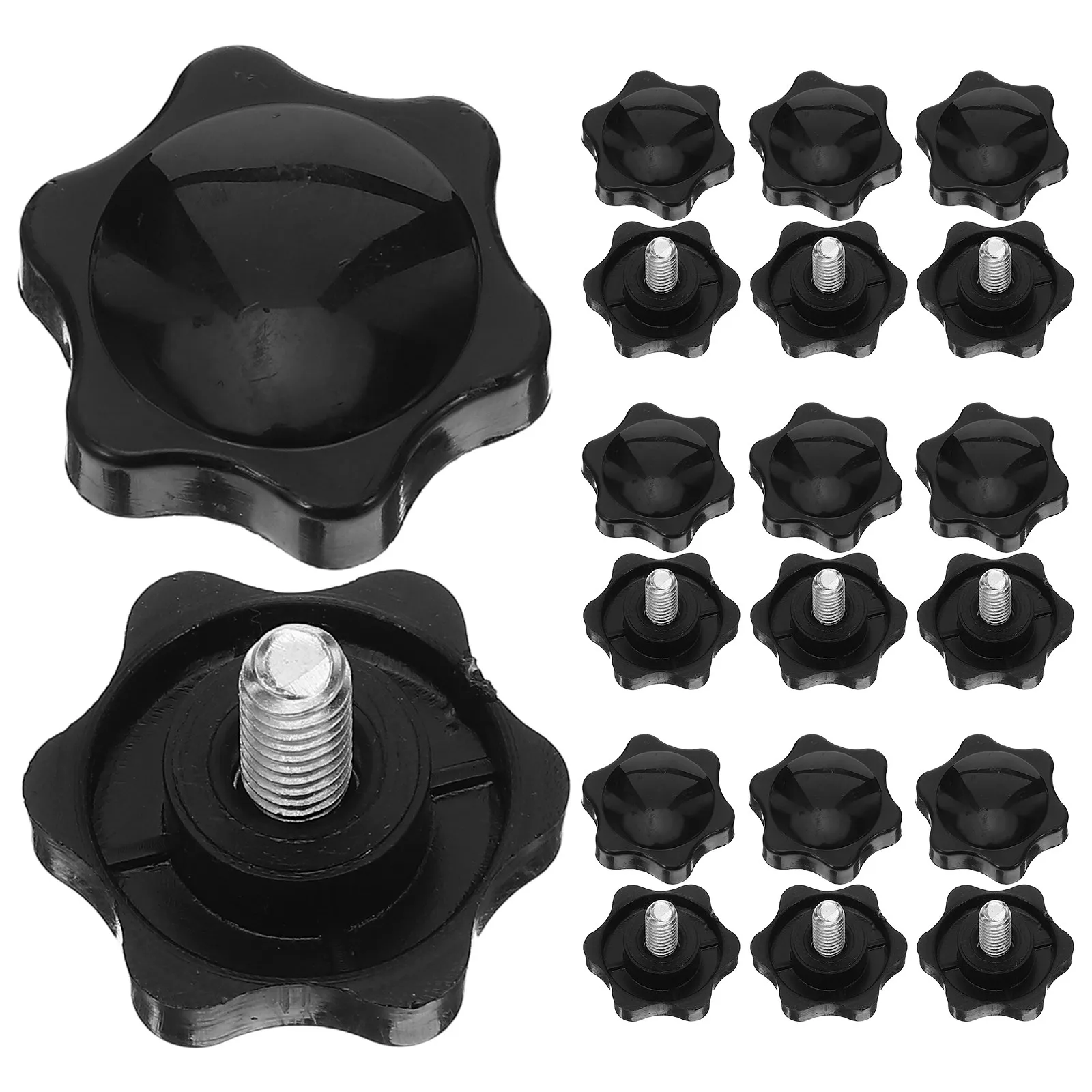 20Pcs Hexagonal Star Knobs Plastic Handle Screw Ergonomic Grip for Industrial Machinery Home Repair Outdoor Assembly Clamping