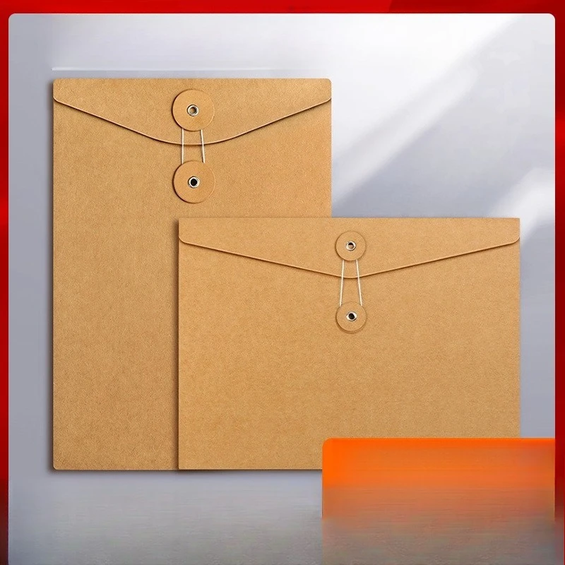 

Heavy Duty Kraft Paper A4 Horizontal Document Bag Large Capacity Office Bid File Storage Portfolio Paper Envelope Organizer