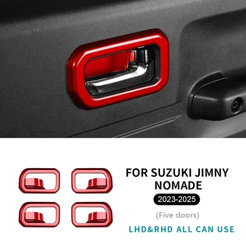 Накладка на внутреннюю дверную ручку автомобиля для Suzuki Jimny 3/5-Doors Nomade 2018-2025, защитная рамка для автомобильной ручки, аксессуары для интерьера