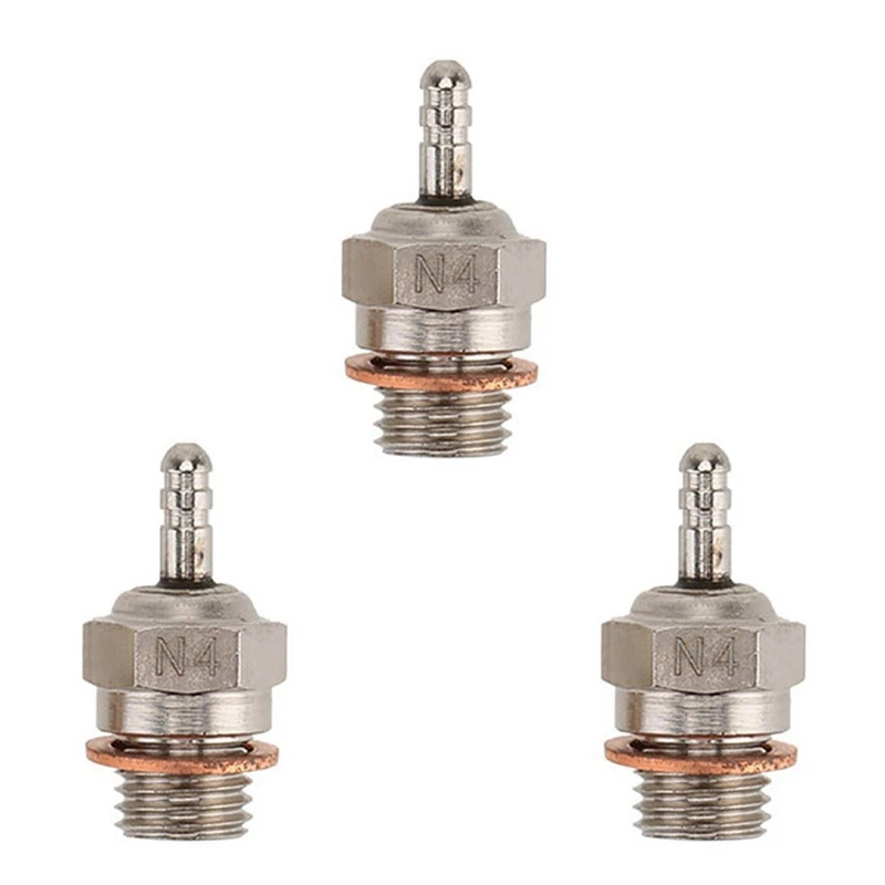 

3X N4 Glow Plug Spark Plug For 1/10 Hpi Hsp Rc Car Boat