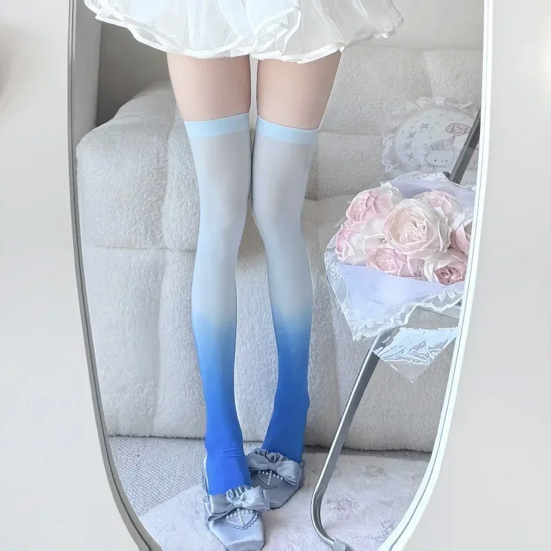 2025 الملونة النساء جوارب طويلة الفتيات فوق الركبة طويلة الفخذ العليا الحياكة الجوارب فوق جوارب طويلة الحياكة تخزين دافئ