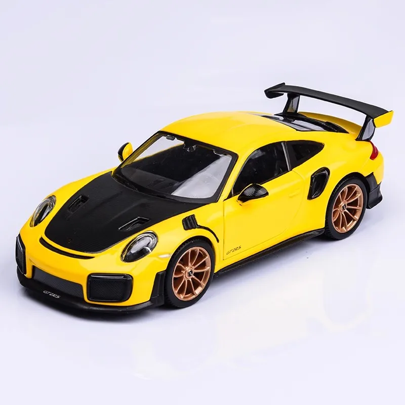 In Stock Maisto 1:24 Porsche 911 Gt2 Rs Car Alloy Miniature Diecast Model Porsche 911 Gt2 Sports Car Toys Christmas Kids Gift