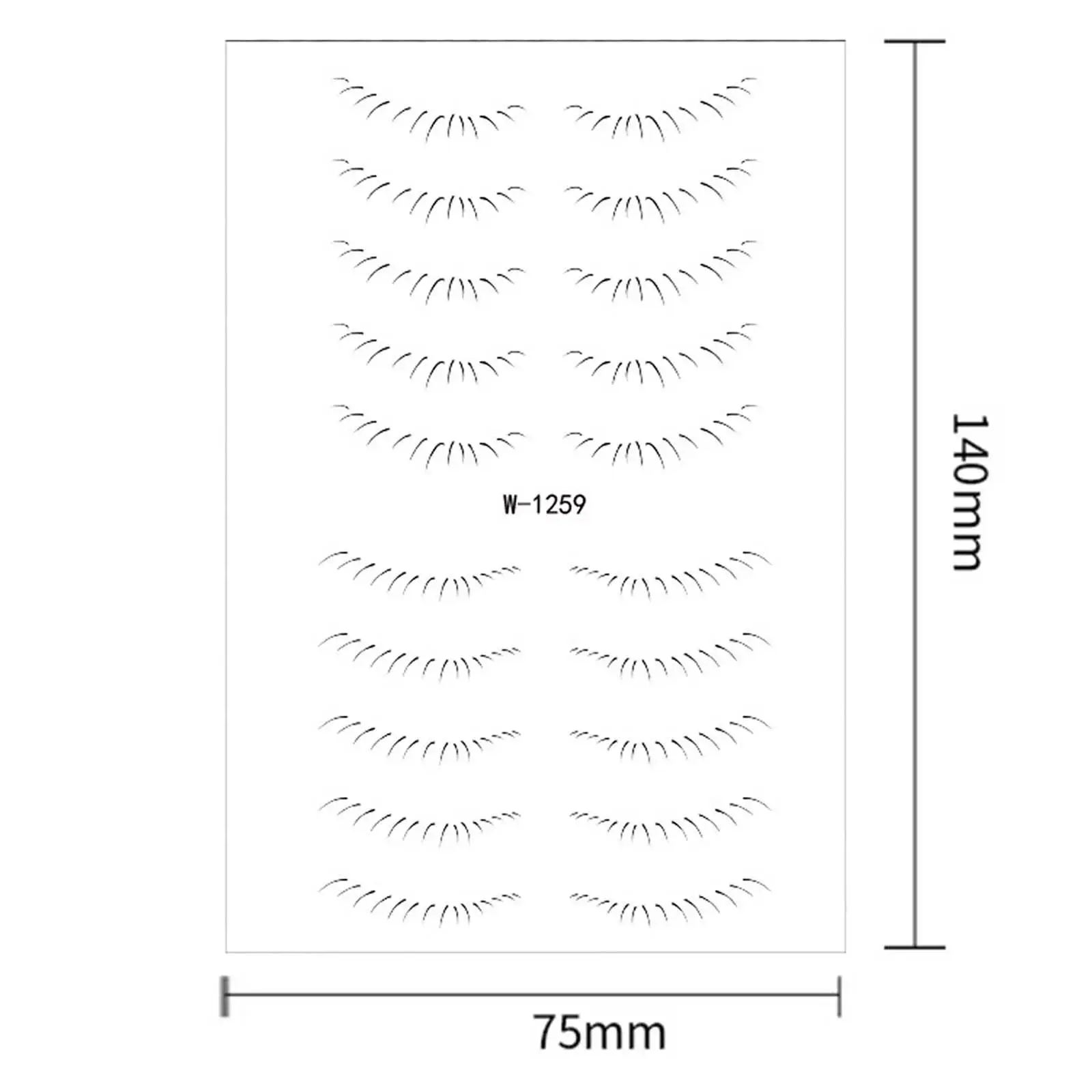 Bandes d'autocollants pour extension de cils inférieurs, outil de maquillage réaliste 3D bricolage, faux cils pour cosplay, fêtes, 2 pièces