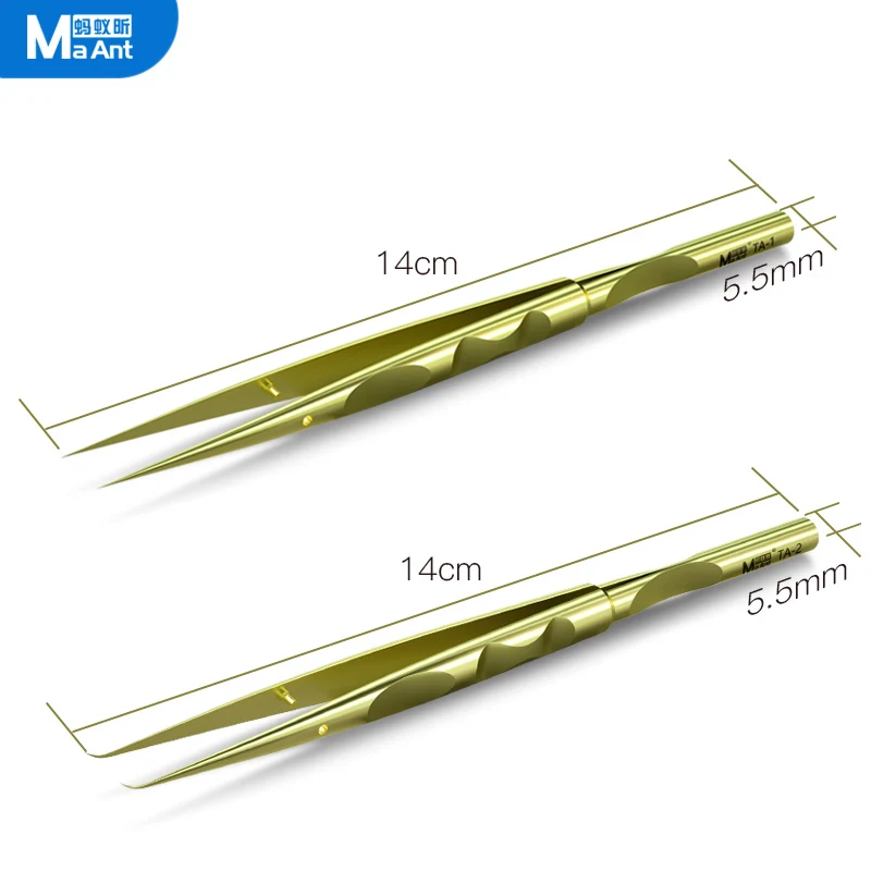 MAANT Titanium Alloy Tweezers Waterproof Anti-corrosion Anti-rust Non-magnetic High-strength Precision Forceps