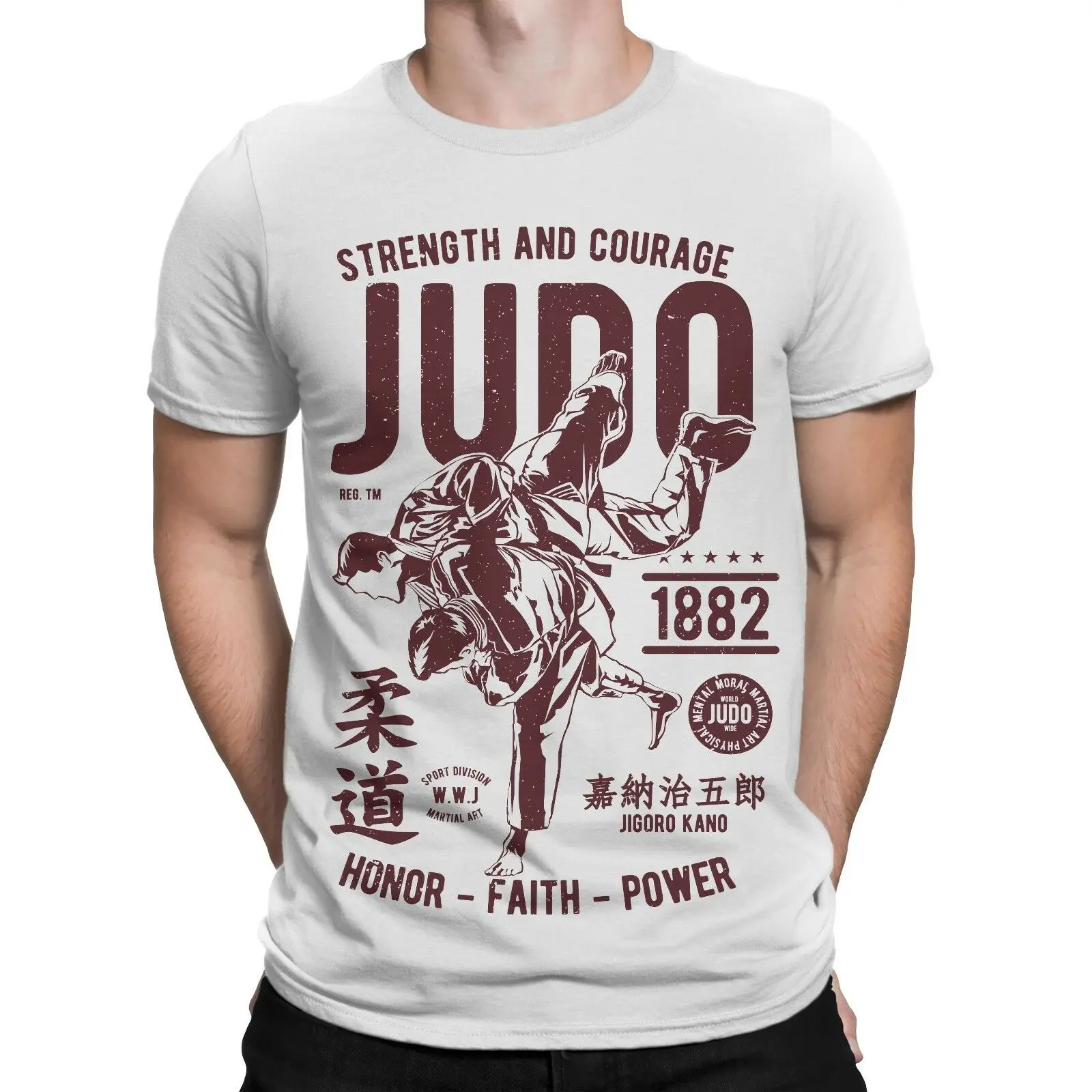 

Футболка Judo, боксеры Kampfsport Muay Thai MMA Ringen Klassik Funshirt Boxen Judoka Мужская 100% хлопковая Повседневная футболка свободного кроя