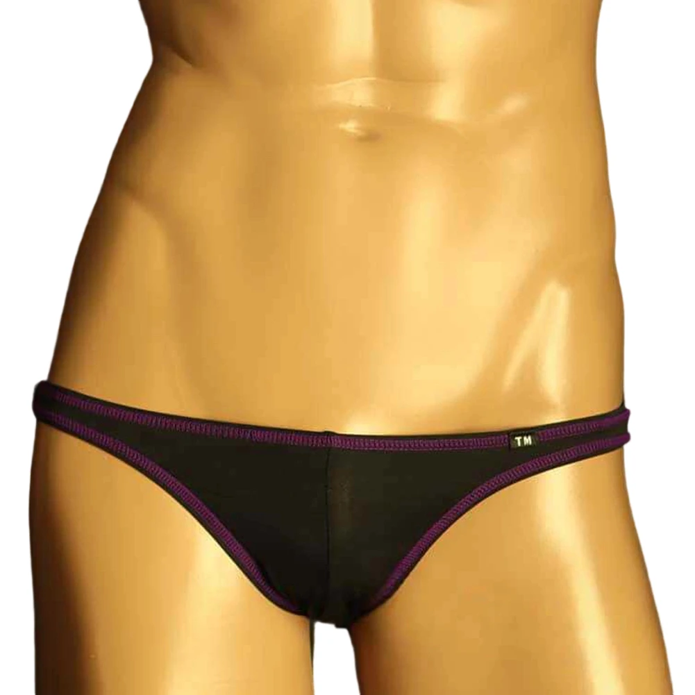 

Bulge Pouch Men\\\\\\\\\\\\\\'s Thongs For Party For Intimate Occasions Splicing Pattern Contour Pouch 95 Polyamide 5 Spandex