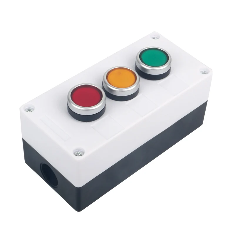 Indicateur LED tricolore, alarme de Machine-outil, multicouche, sonnerie en aluminium toujours brillante, voyant d'avertissement avec commande de commutateur