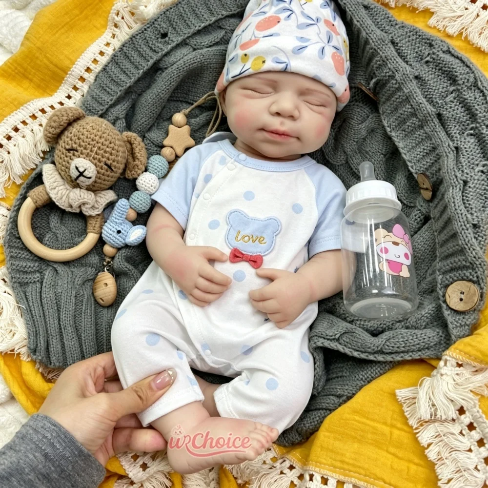 20Inch Chubby Pascale Realistic Weight Silicone Reborn Doll Lifelike Details Poseable Limbs for Collector Christmas Gift